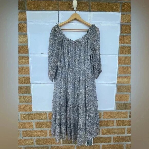 Anthropologie Kira Off-The-Shoulder Peasant Dress 14 - Picture 3 of 16